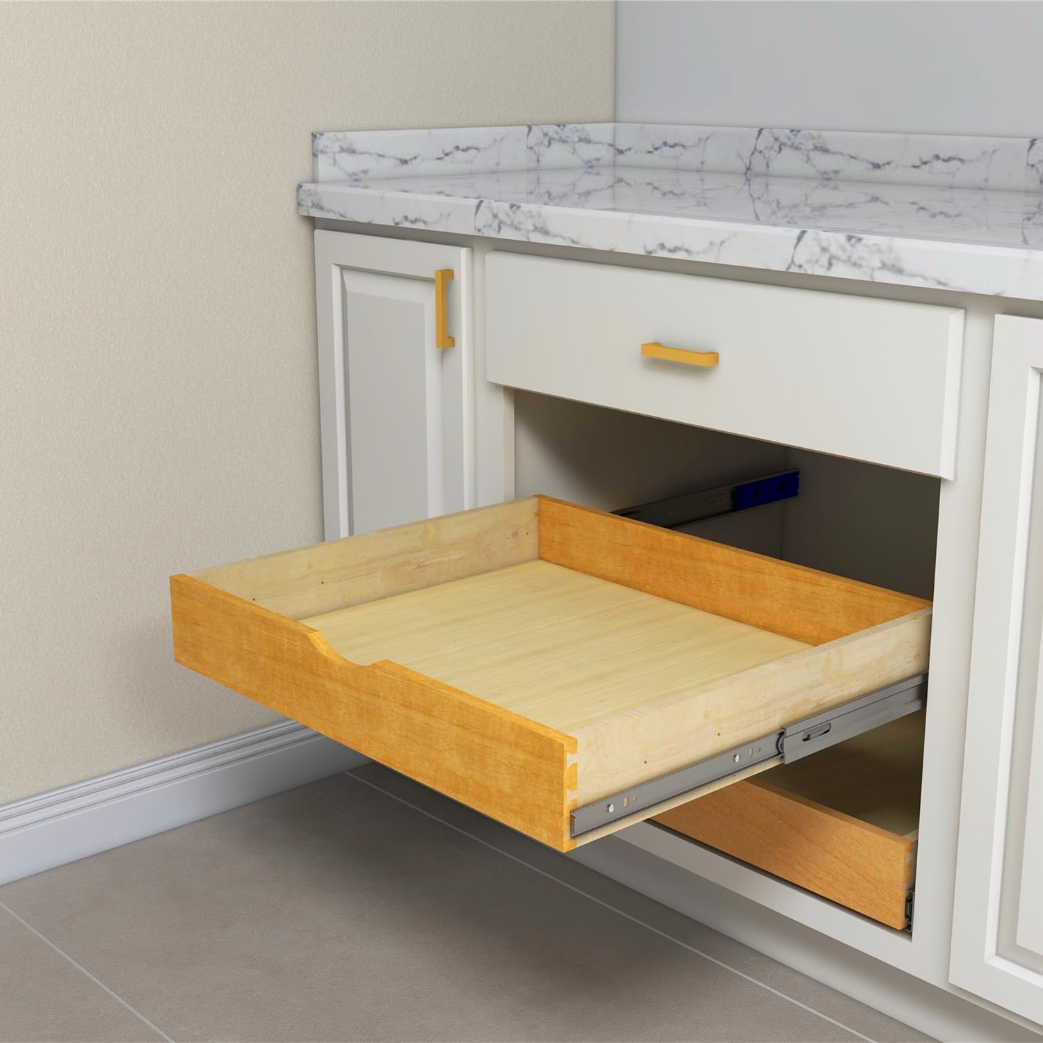 Photo 1 of 26'' Width Wood Pull Out Drawer for cabinets, Dovetail Joint Drawer, Roll Out Tray, Drawer Box, Cabinet Slide Out Shelve, Pull-Out Shelf, Pantry Organization & Storage (Fits RTA B30 and Pantry30)