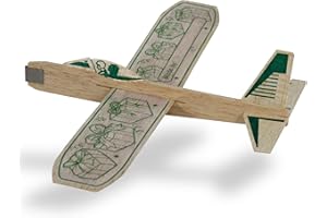 Guillow's 12" Balsa Glider Planes: Happy Birthday - 6 Pack Bundle - Flying Airplane Building Kit, Assemble & Decorate Wooden Gliders, Party Craft Kids Ages 8+