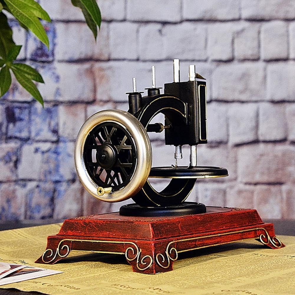 PENG Retro sewing machine metal crafts home decorations living room pendulum modern creative gift wine cabinet