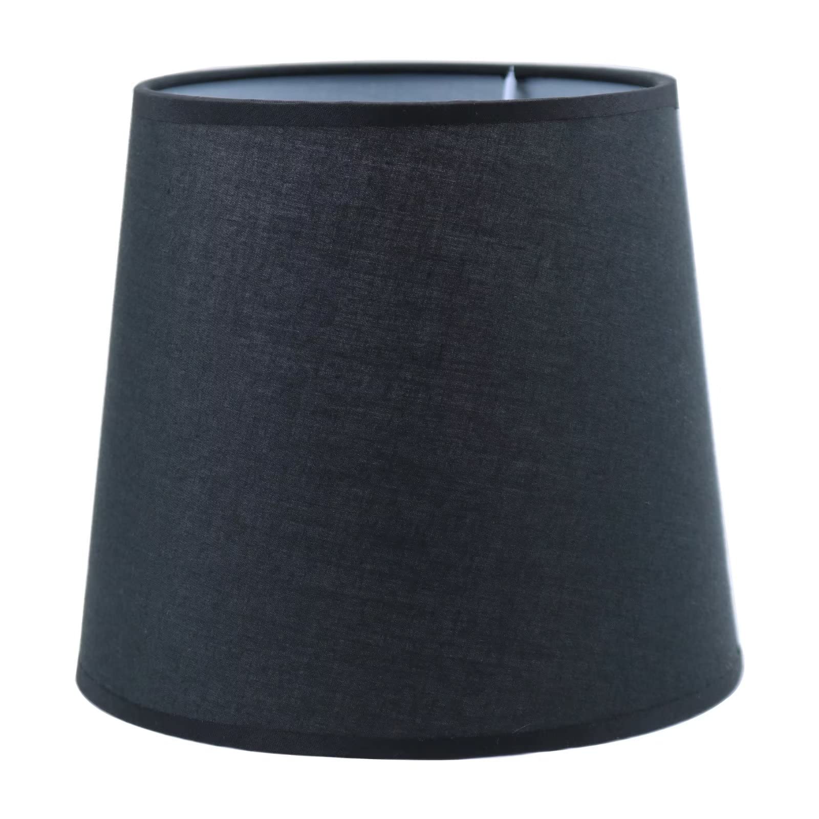 Sinta Lampshades Modern Coolie Fabric Relacement Light Shade Small Light Shade for E14/E27 Chandelier Upright Wall Lamp Small Table Lampshade Candle Light Lampshade,Ø7.5/19cm Black