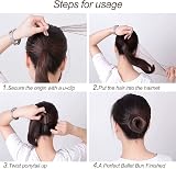 Sularpek Hair Nets 24Pcs Invisible Bun Nets 50cm Elastic Edge Brown Coffee view 5