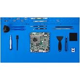 Kaisi Extra Large Soldering Mat, 932&deg;F Heat Resistant Silicone Solder Mat | Large Repair Workbench Pad for Electronics Phone Watch Laptop Repair, BGA Soldering Iron (Blue,27.6''x15.7'' )