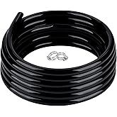 ZY-hosetube 1/2" id - 100ft Black Vinyl Tubing Flexible PVC Tube Hybrid Hose Transfer Water Fuel Gas for Pond Fountain Garden