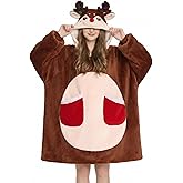 OLAOLA Wearable Blanket Hoodie for Adults - Oversized Animal Hooded Blanket - Soft Warm Cozy Sherpa Fleece Sweatshirt