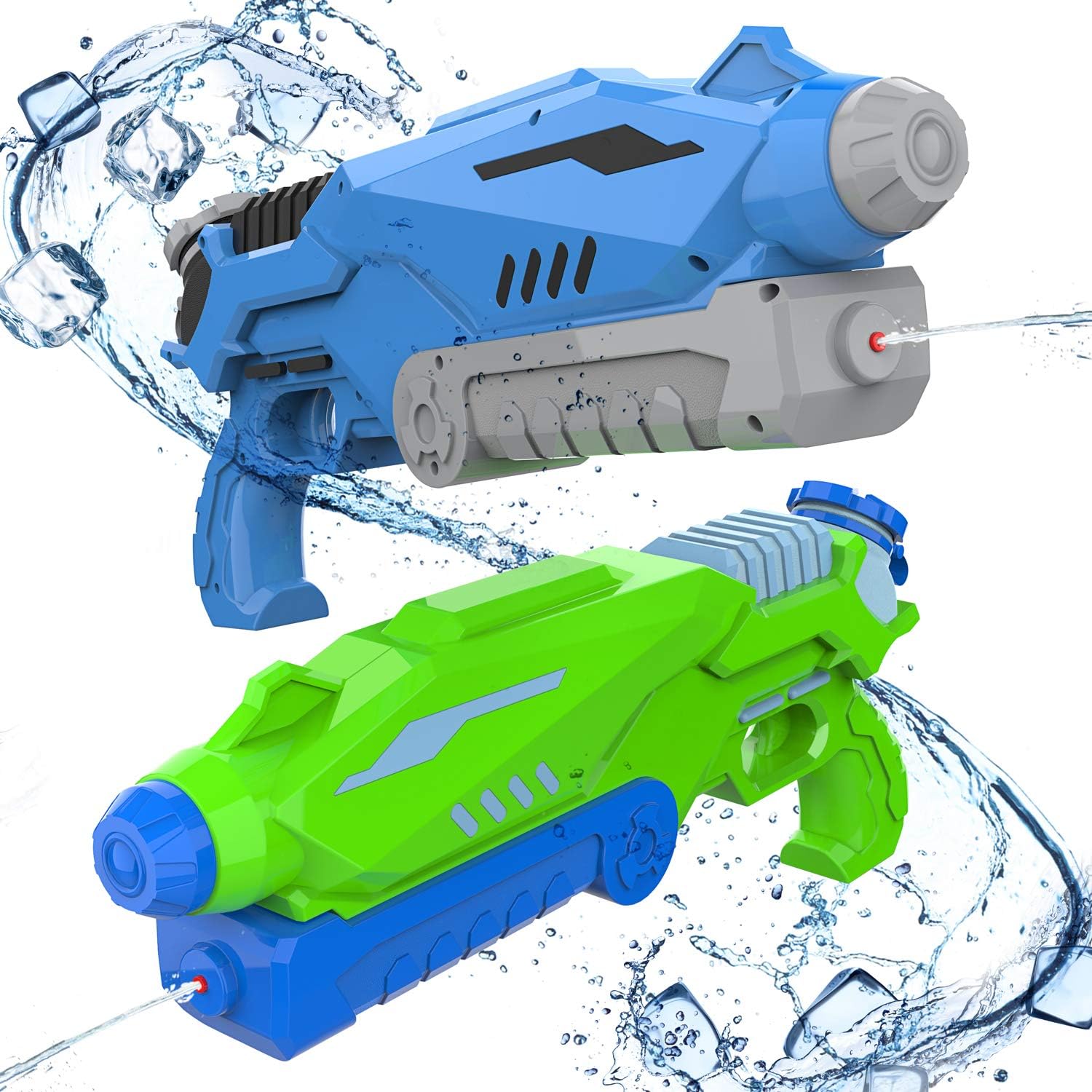 Joyjoz Water Gun Soakers, 800cc, 2 Pack Blaster Squirt Toys for Kids, Summer Swimming Pool Party, Beach, Outdoor - High Capacity, Long Range.