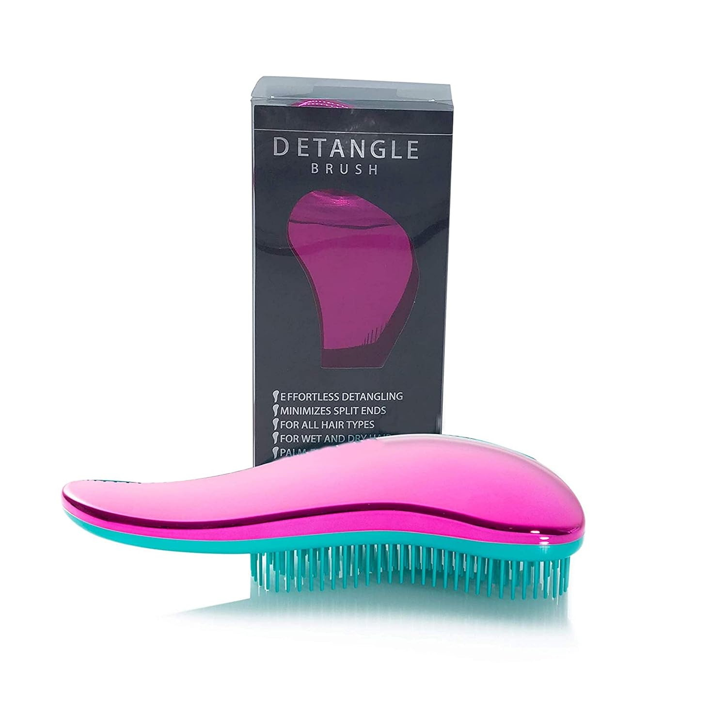 ElasticU Detangle Brush Hair Detangling Comb Electroplated Metallic