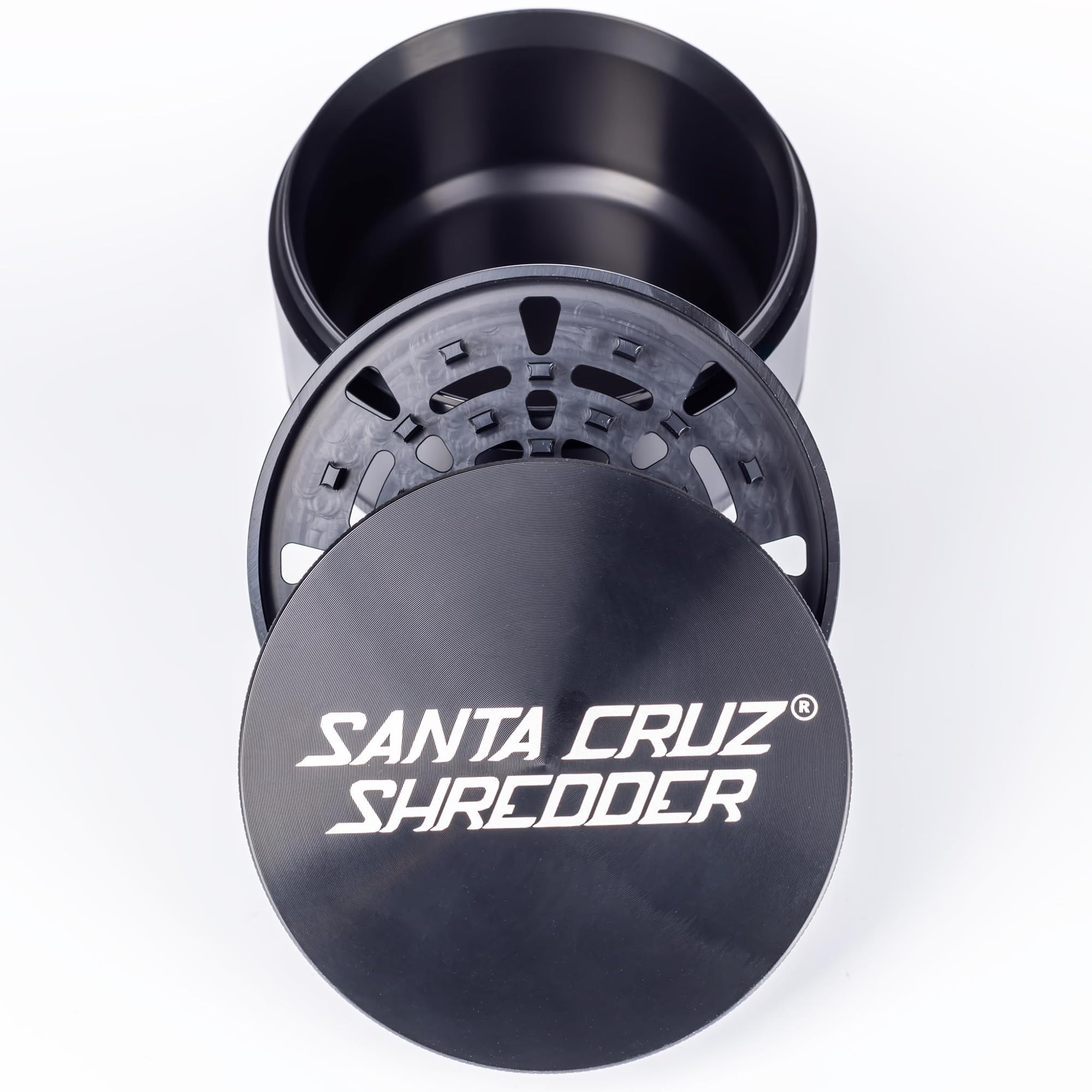 Santa Cruz Shredder Jumbo Spice Grinder 3-Piece Metal Black