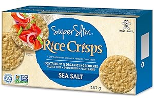 Superslim Superslim Rice Crisps 100g (Pack of 12) Sea Salt, Sea Salt, 1200 grams
