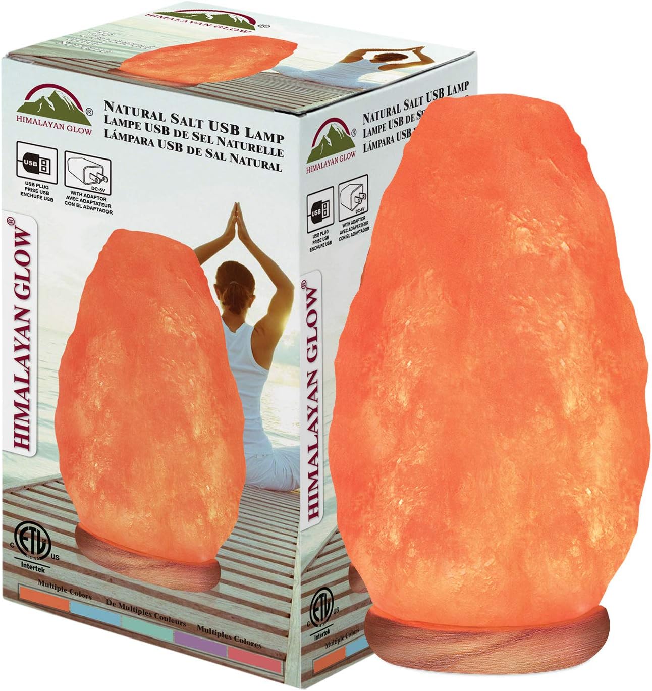 himalayan glow 900ac multi color usb salt lamp