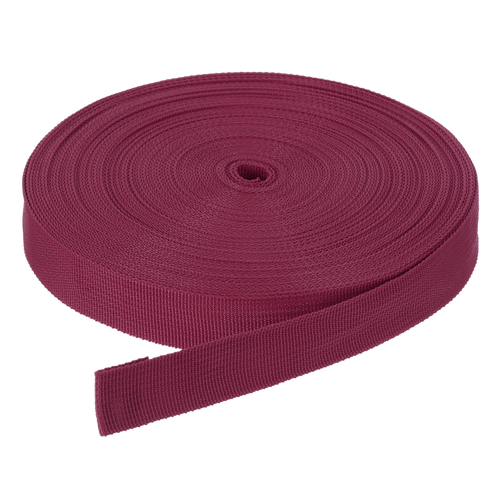 DMiotech 50 Yard x 1 Inch Width Nylon Webbing Strap Poly Flat Webbing Strapping for DIY Craft Backpack Strapping, Sewing, Outdoor Gear Repair, Burgundy