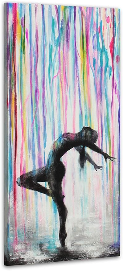 Ys Art Acryl Gemalde Anmut Handgemalte Leinwand Bilder 115x50cm Wandbild Acrylgemalde Moderne Kunst Leinwand Unikat Mehrfarbig Amazon De Kuche Haushalt