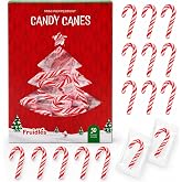 Fruidles Christmas Mini Candy Canes 100 Pack Peppermint Flavor, Individually Wrapped, 2" Inch,