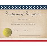Great Papers! Patriotic Completion Certificate, 25 Count, 8.5"x11" (2015075)