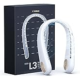 TORRAS COOLiFY [All-New, Upgraded Powerful Airflow] Industry-First Portable Neck Fan - Rechargeable, 360° Airflow, Hands-Free Bladeless Cooling, For Yard Work, Indoor, Outdoor Use - Elegant Ivory