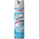 Lysol Disinfectant Spray, Sanitizer, Deodorizer, Crisp Linen, 19 oz | Multi-Surface Disinfecting &amp; Sanitizing Antibacterial Room Spray, Deodorizer Spray, Home &amp; Bathroom Cleaning Supplies