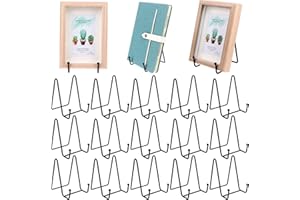 18 Pack 4.3 inch Plate Stands for Display Iron Plate Holders Easel Display Stand Metal Wire Frame Holder for Decorative Plate