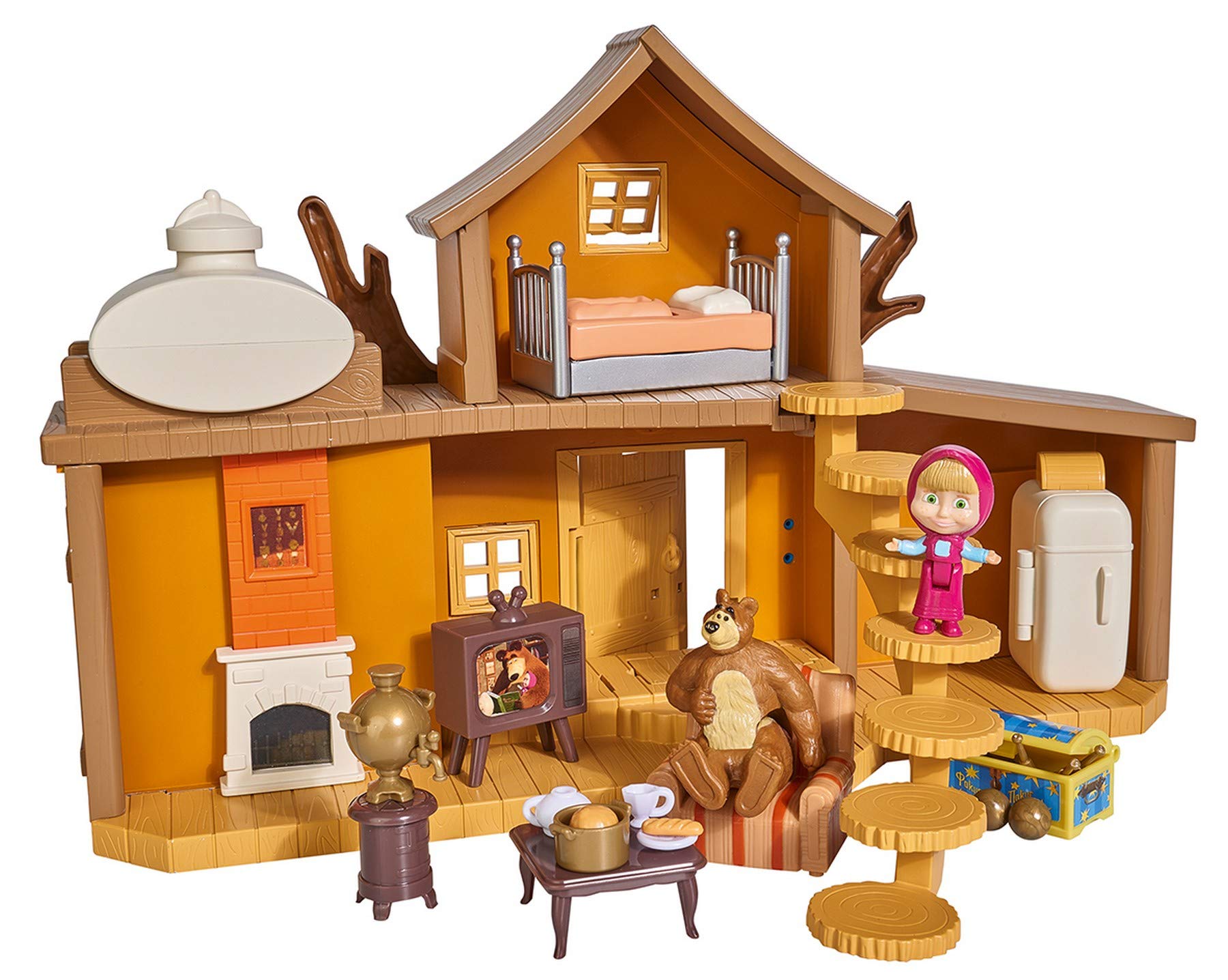 Simba - Masha and the Michka - 2 floors house of Michka - Sound functions - 2 figures + many accessories included - 109301032WEB โ image 1
