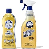 Bar Keepers Friend Soft Cleanser 13 oz + Spray &amp; Foam Multipurpose MORE Spray Cleaner 25.4 oz, Multi Purpose Cleaner Bundle, Removes Grease, Rust Stains, Soap Scum &amp; More in Home &amp; Outdoors