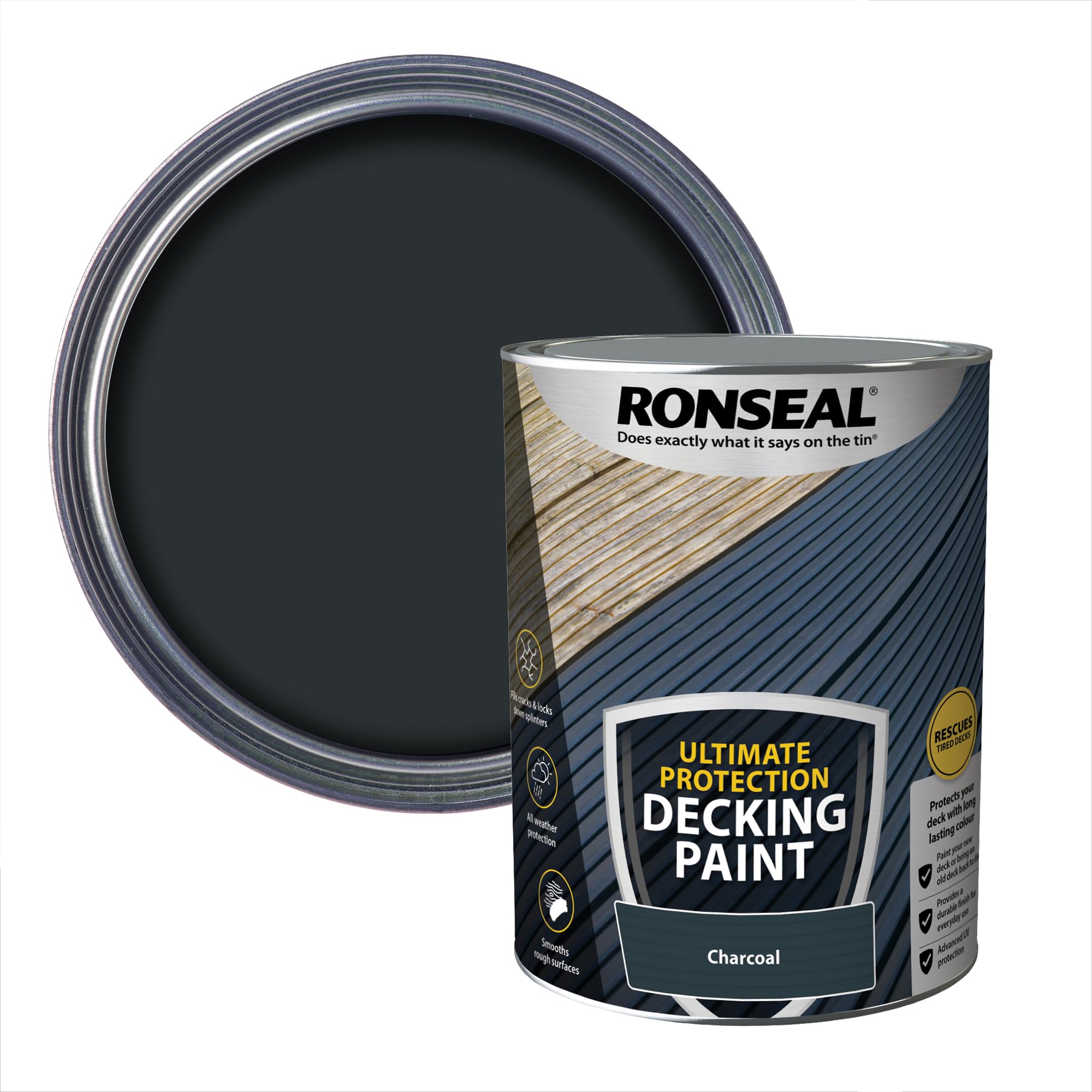 RONSEAL ULTIMATE DECKING PAINT CHARCOAL 5L