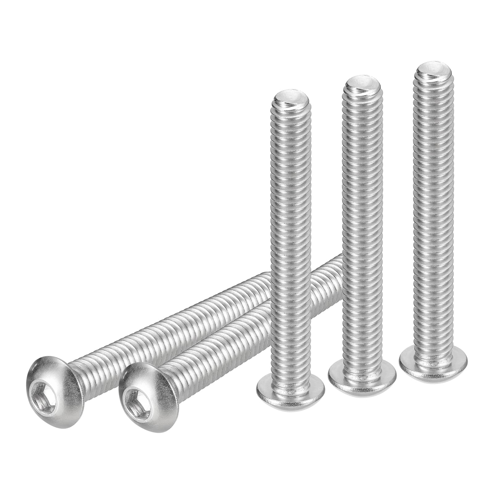 DTGN 5/16-18x2-1/2" Button Head Socket Cap Screws - 20Pack - Good for Machine - 304 Stainless Steel 18/8 - Hex Drive Full Thread UNC Fasteners — image 1
