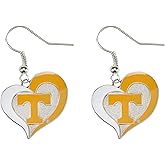 aminco NCAA womens Swirl Heart Earrings