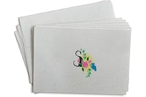 Sugartown Greetings Floral Monogram Note Cards - 24 Stationery Note Cards with Envelopes (Letter S)