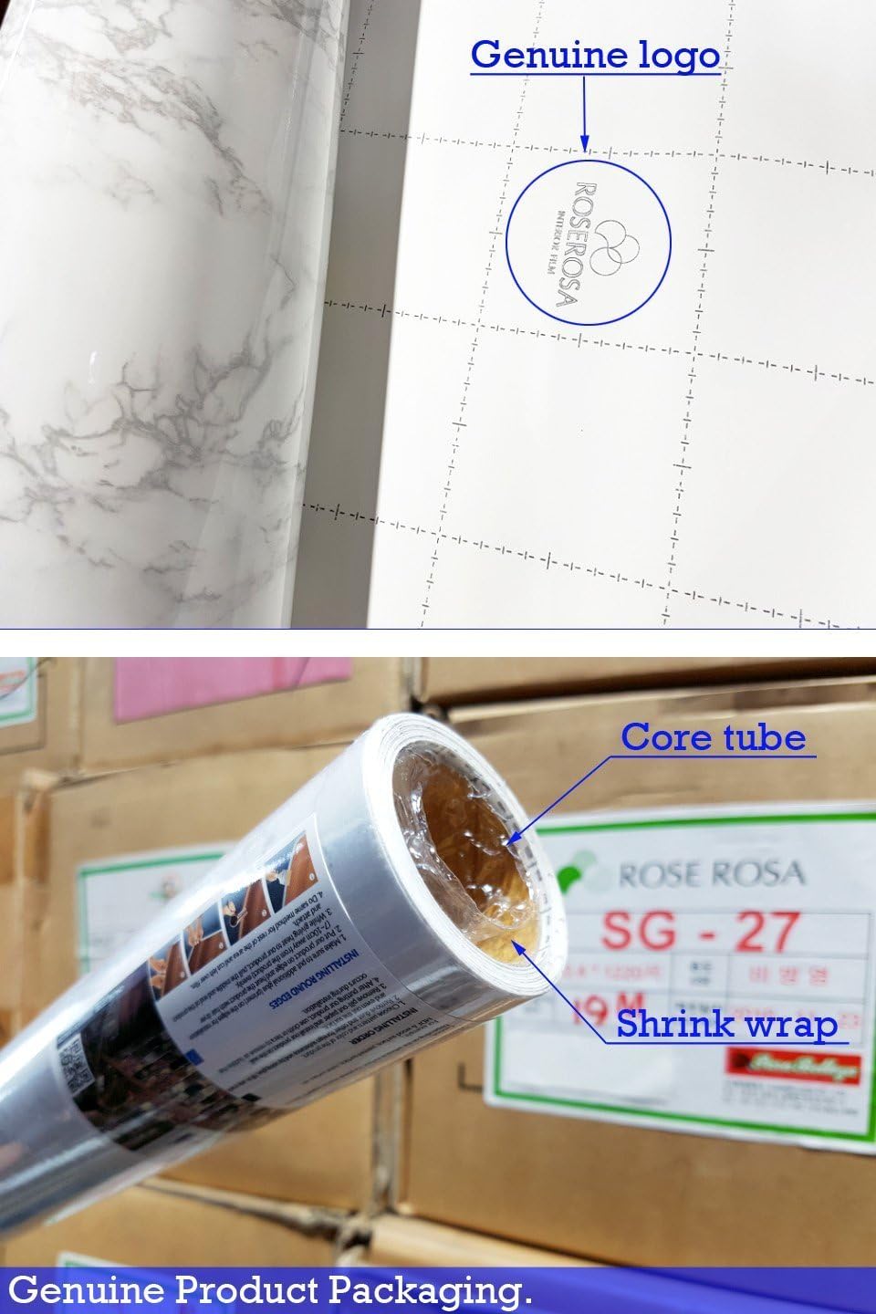Peel and Stick PVC Instant Marble Decorative Self-Adhesive Film Countertop Backsplash Napoleon Marble (PGS408 : 2.00ft X 6.56ft) - Image 3