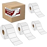 2x1 Shipping Labels Direct Thermal 12 Rolls - 1300 Labels Each Roll/Total 15600, Barcode Address Labels for Thermal Printers, Perfect Adhesive, Water and Oil Resistant