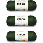 Caron Simply Soft Solids Yarn (4) Medium Gauge 100% Acrylic - 6 oz - Dark Sage - Machine Wash &amp; Dry
