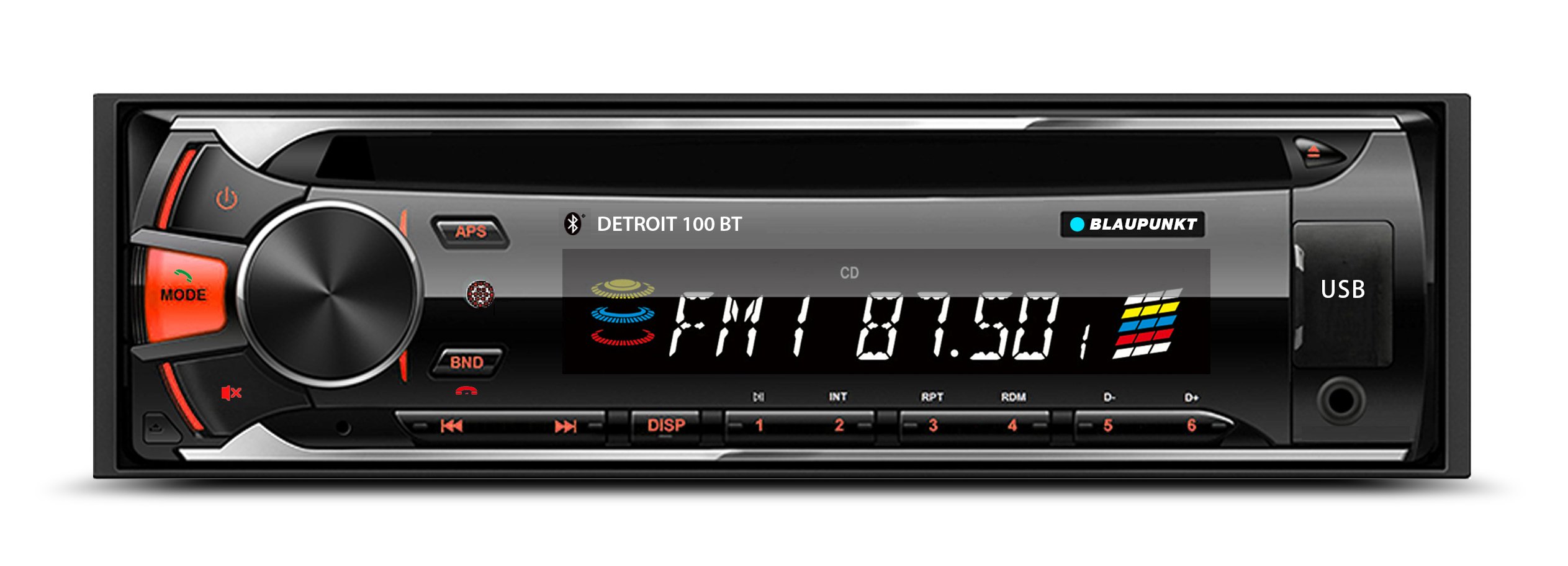 Blaupunkt DETROIT 100 BT CD, AM/FMMPX2 Bluetooth Car Stereo Receiver