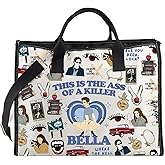 TSOTMO Horror Merch Vampire Merch Parody Bella Tote Bag for Edward Fans Vampire Lovers Gift Forks Gift (Bella Tote Bag)