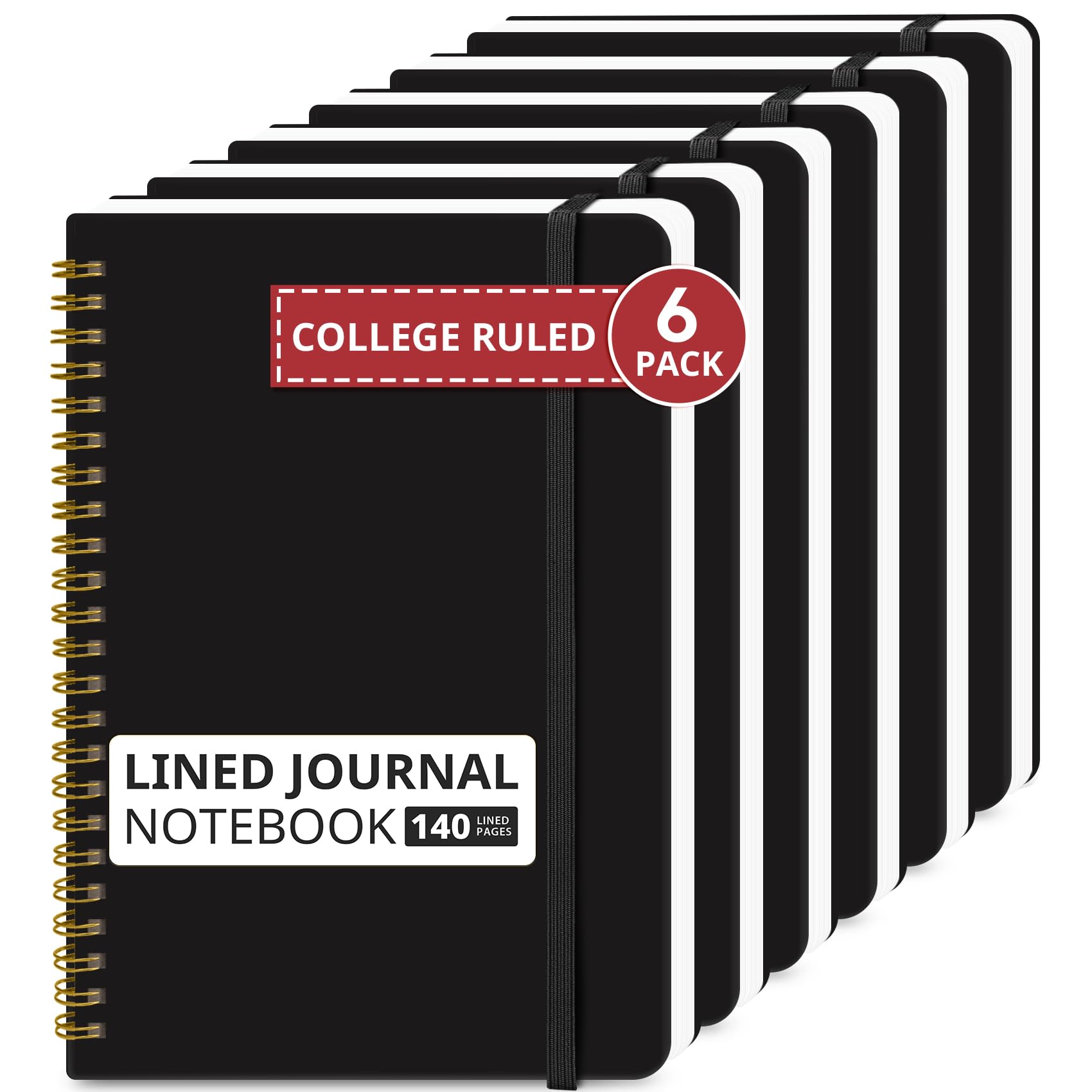 Lined Spiral Journal Notebook for Women & Men, 140