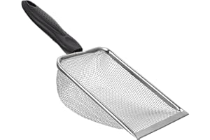 Reptiles Sand Shovel: Stainless Steel Reptiles Sand Shovel, Reptiles Residue Filter Shovel, Reptiles Manure Cleaning Shovel f