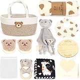 Topsky Newborn Baby Gift Basket Hamper Set Unisex Cotton Rope Basket view 8