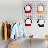Yaocom 8 Pcs Gridwall Hat Display Rack Metal Wire Retail Shelves Black view 7