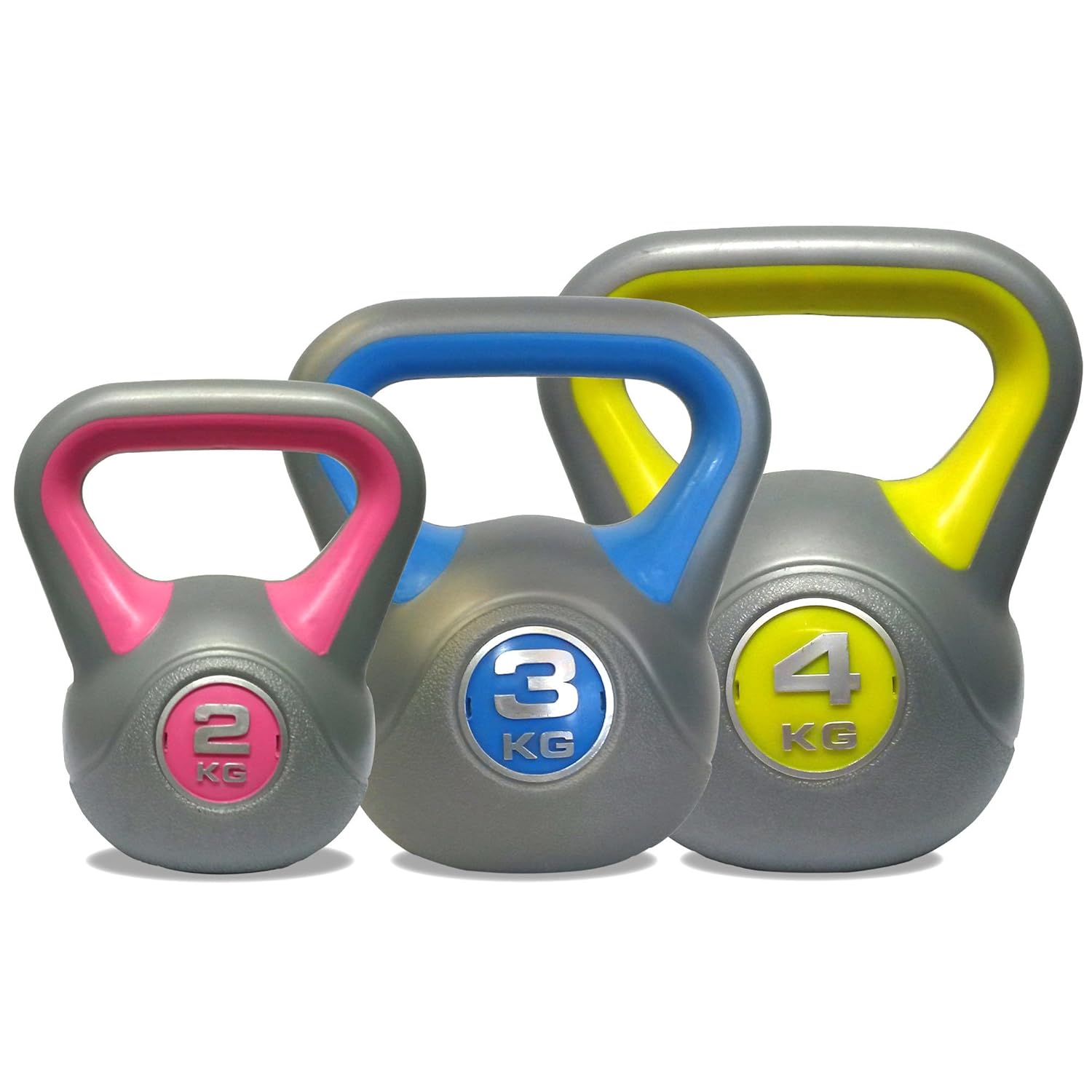 DKN Unisex's Vinyl Kettle Bell Weight Set, MultiColour, 24 kg Amazon