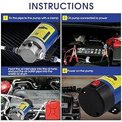 Vevitts Engine Oil Pump, Portable Electric