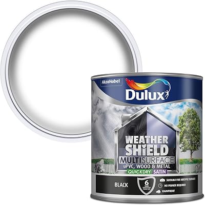 Dulux Weathershield Multi-Surface Quick Dry Satin Paint 2.5 L Black