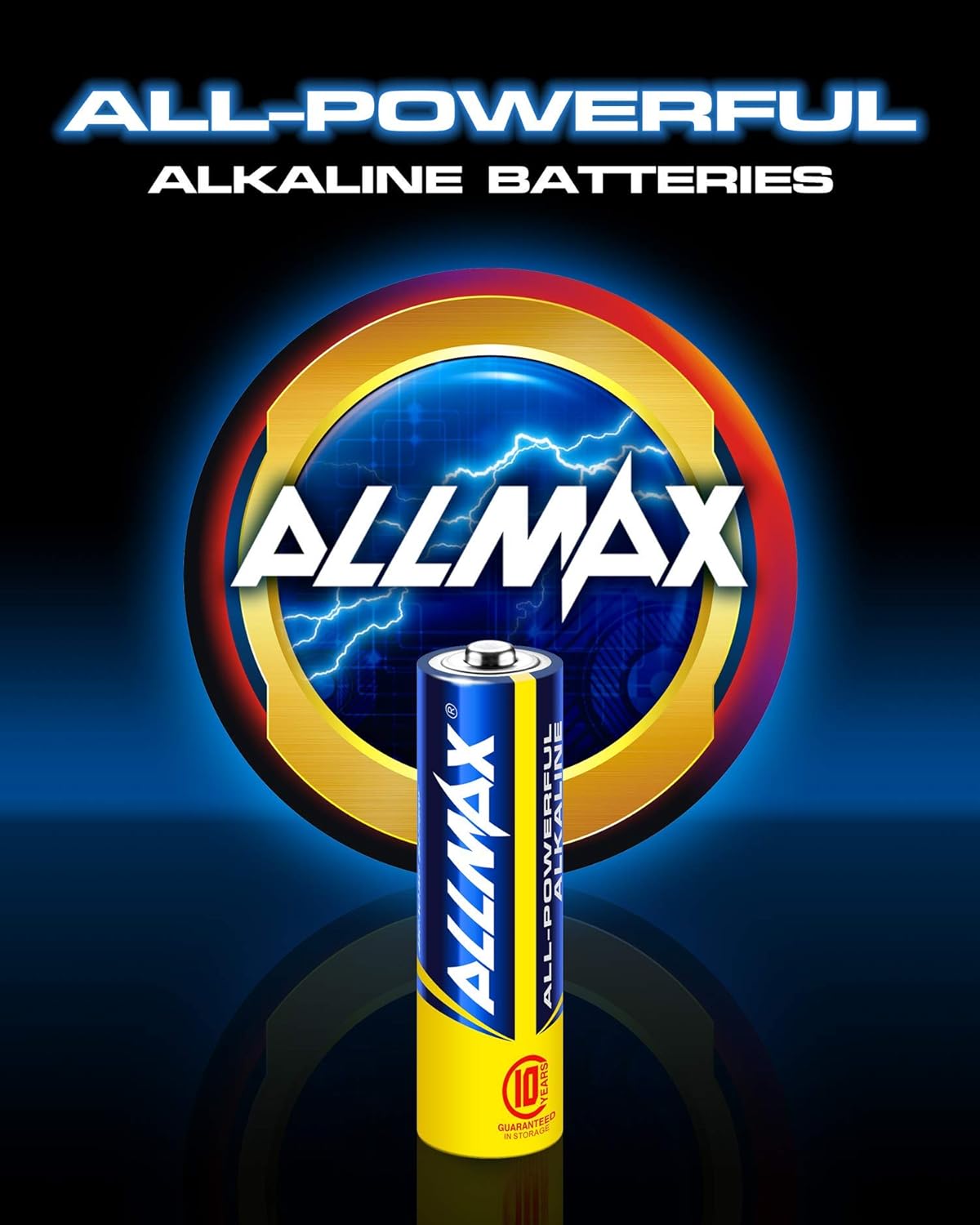 Allmax AA Maximum Power Alkaline Batteries (100 Count Bulk Pack) – Ultra Long-Lasting Double A Battery, 10-Year Shelf Life, Leak-Proof, Device Compatible – Powered by EnergyCircle Technology (1.5V): Health & Personal Care