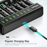 HiQuick 8 x AA Rechargeable Batteries with Charger Type-C 8 slots 2800mAh view 6