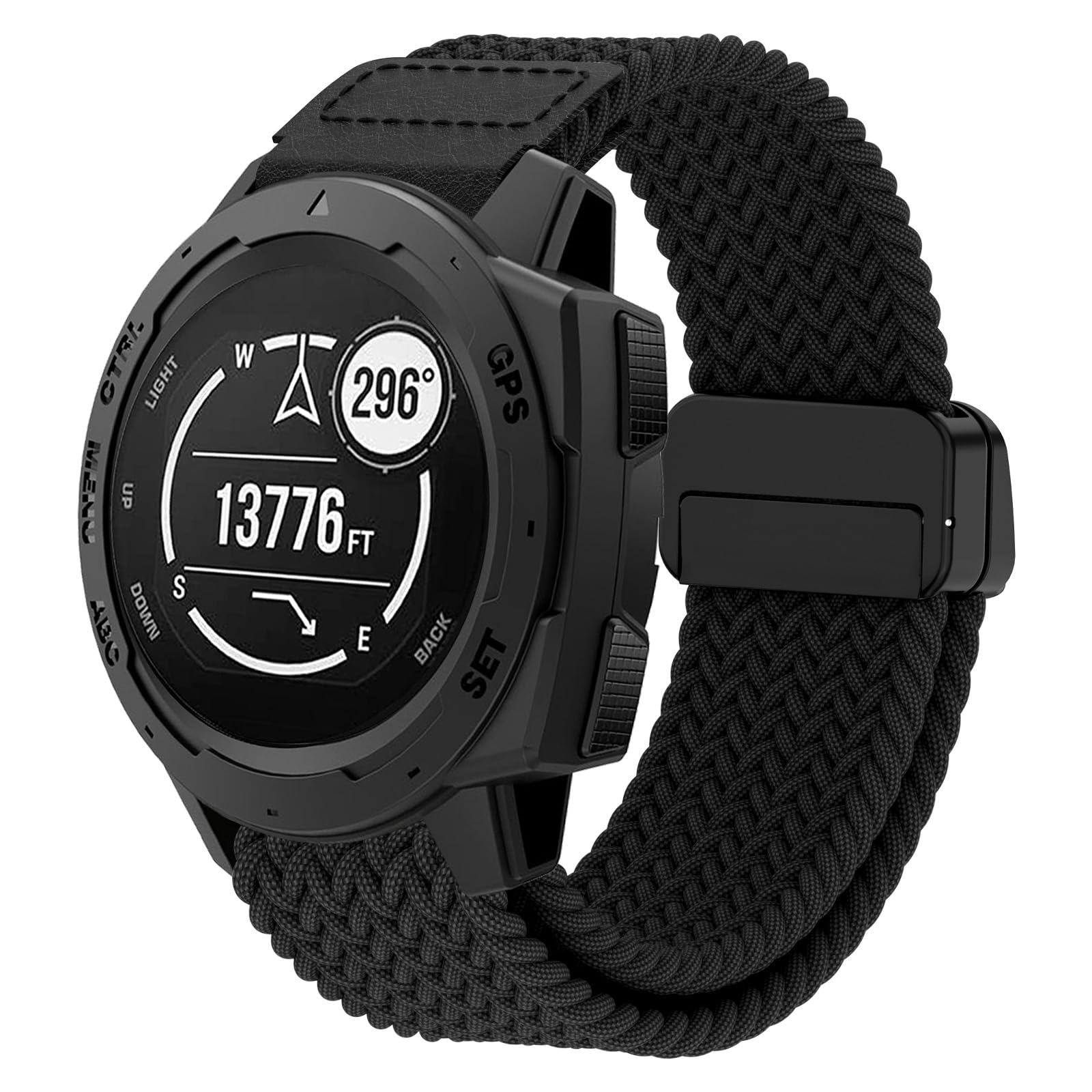 Osinaga Strap for Garmin Instinct - Magnetic Nylon Replacement Wristband for Instinct/Solar/Esports