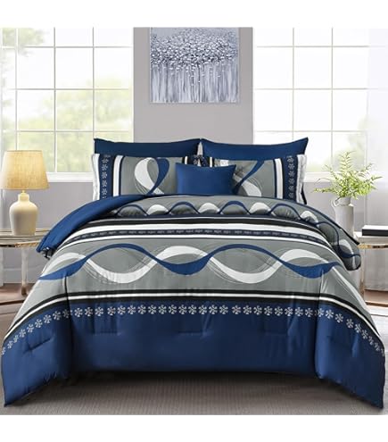 Grand Linen Set Letto In Ciniglia 3 Pezzi Queen Size Royal Viola/Nero/Grigio - Trapunta E Federe Jacquard - 4