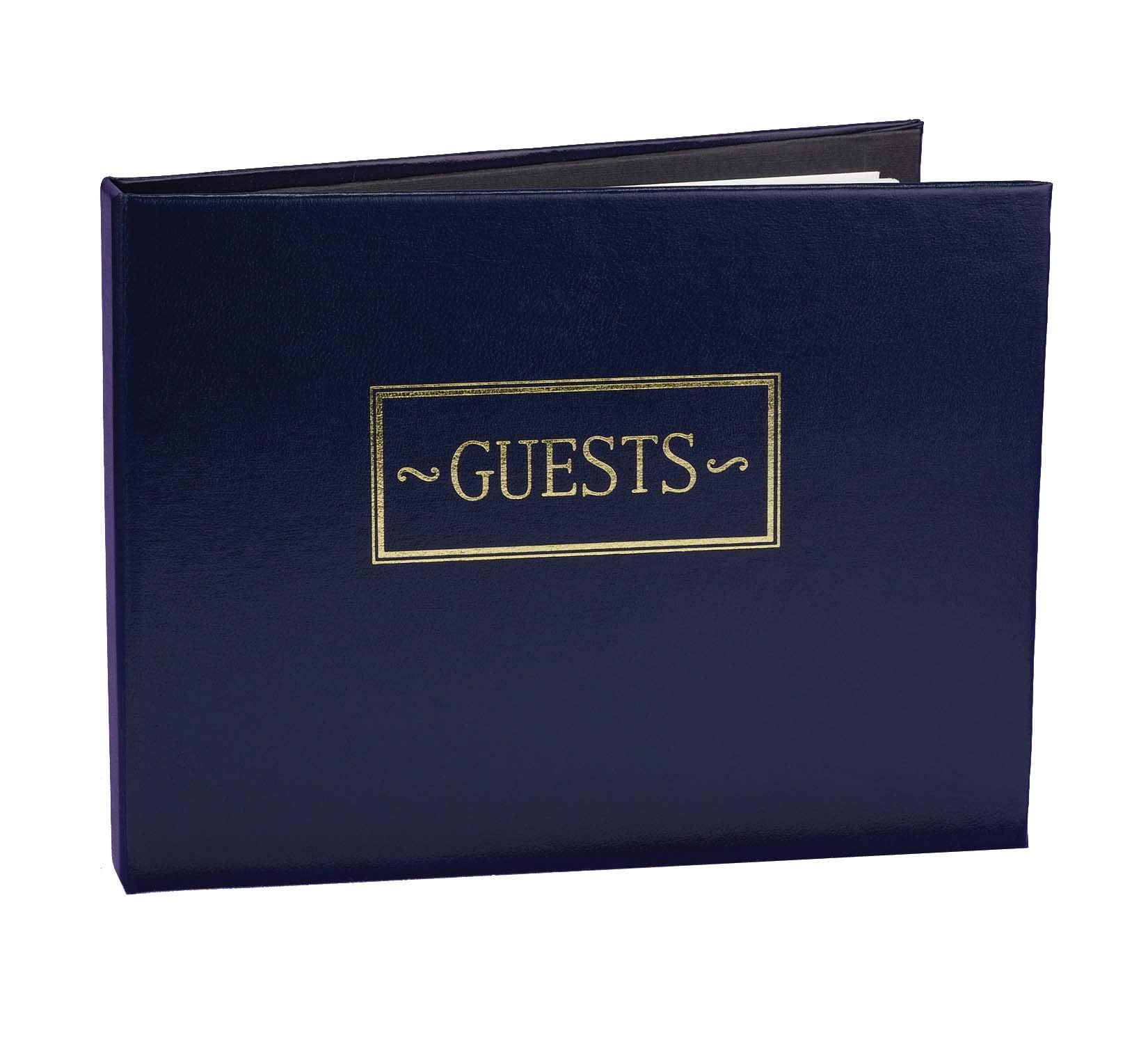 Hortense B. Hewitt Wedding Accessories Guest Book, Navy, 7.5-Inches x 5.75-Inches