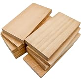 10PCS Unfinished Basswood Blocks for Crafts, Wood Craft Panels for Art, Engraving, Painting, DIY Projects, Chip Carving, Fretwork (3.93 x 1.96 x 0.39 in)