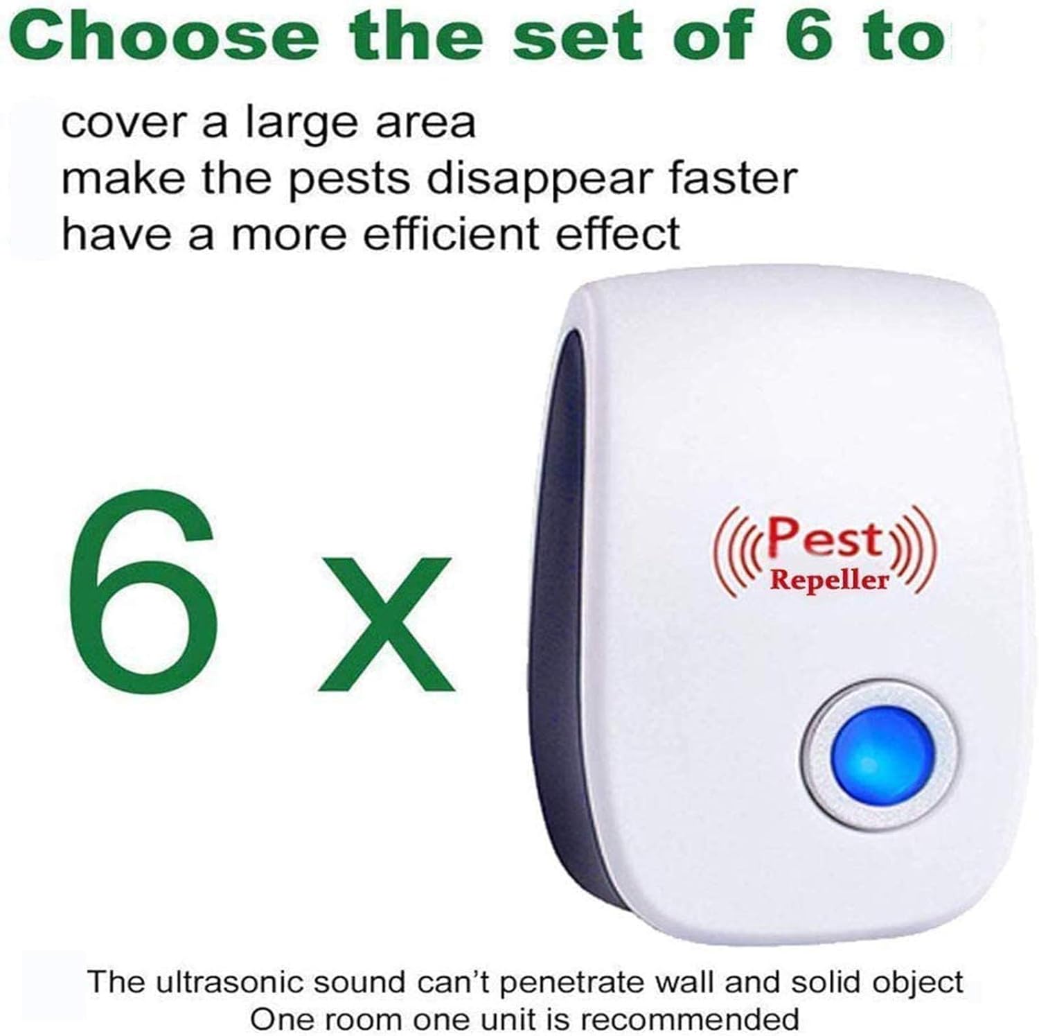 Bocianelli Ultrasonic Pest Repeller 6 Packs, Ultrasonic Pest Control, Electronic Indoor Pest Repellent Plug in : Garden & Outdoor
