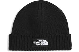 The North Face TNF Logo Box Cuffed Beanie | Classic Fit, Rib Knit Winter Hat for Men & Women, Woven Logo