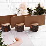 Tosnail Rustic Wood Place Card Holders Set of 50 with Kraft Cards view 7