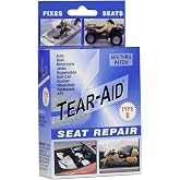 Tear-Aid Vinyl Seat Repair Kit, Type B Clear Patch for Vinyl and Vinyl-Coated Materials, Works On Cars, Motorcycles, Jetski, Boats &amp; More, Blue Box