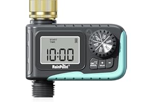 RAINPOINT Sprinkler Timer with Brass Swivel, Water Timer for Garden Hose, Programmable Hose Timer with Rain Delay/Manual Wate