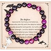Kivosliviz Dolphin Gifts Bracelet for Women Adults Dolphin Charm Inspiration Bangle Lover Gift